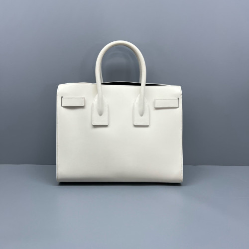 Yves Saint Laurent Small Sac De Jour Calfskin White
