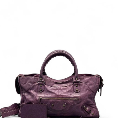 Balenciaga Medium City Arena Lambskin Purple