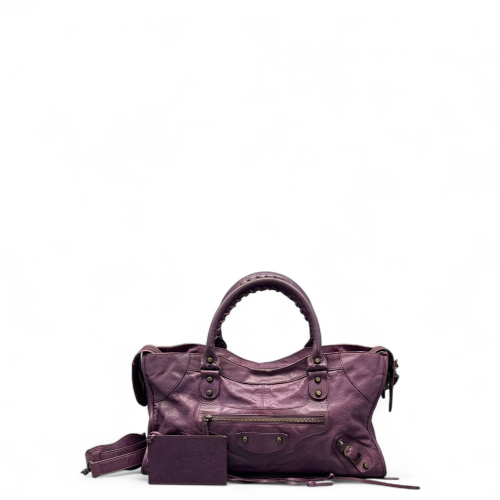 Balenciaga Medium City Arena Lambskin Purple
