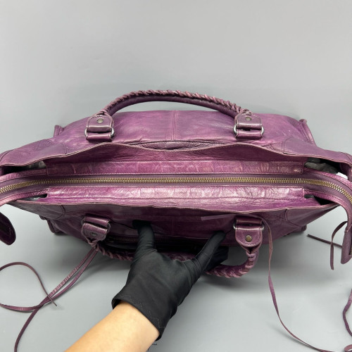 Balenciaga Medium City Arena Lambskin Purple