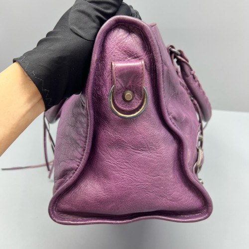 Balenciaga Medium City Arena Lambskin Purple