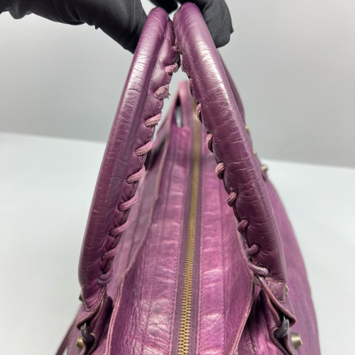 Balenciaga Medium City Arena Lambskin Purple
