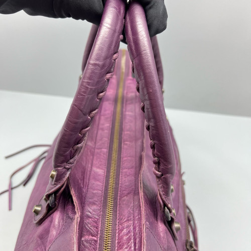 Balenciaga Medium City Arena Lambskin Purple