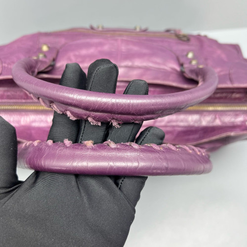 Balenciaga Medium City Arena Lambskin Purple