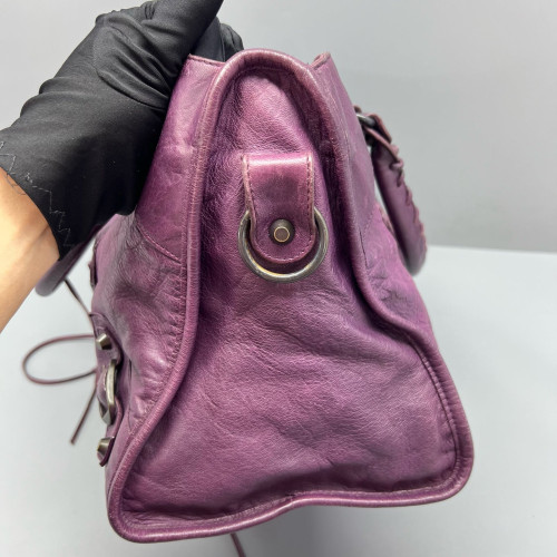 Balenciaga Medium City Arena Lambskin Purple