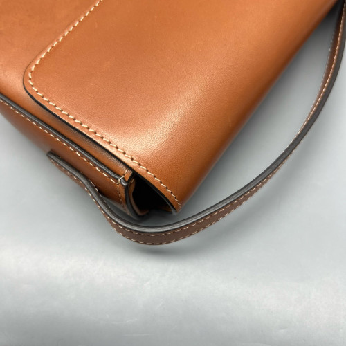 Celine Triomphe Medium Tilly Triomphe Shoulder Bag Calfskin Tan