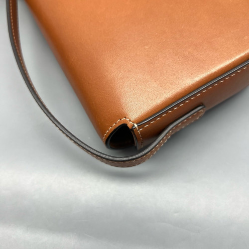 Celine Triomphe Medium Tilly Triomphe Shoulder Bag Calfskin Tan