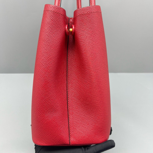 Prada Medium Double Bag Saffiano Calfskin Red