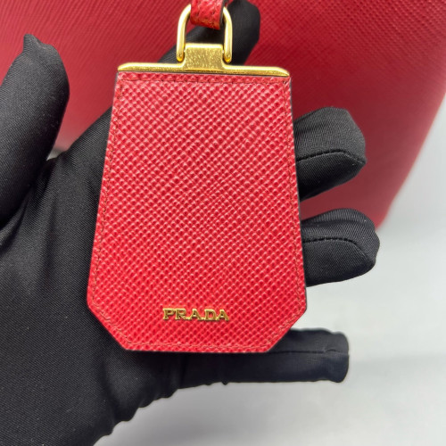 Prada Medium Double Bag Saffiano Calfskin Red