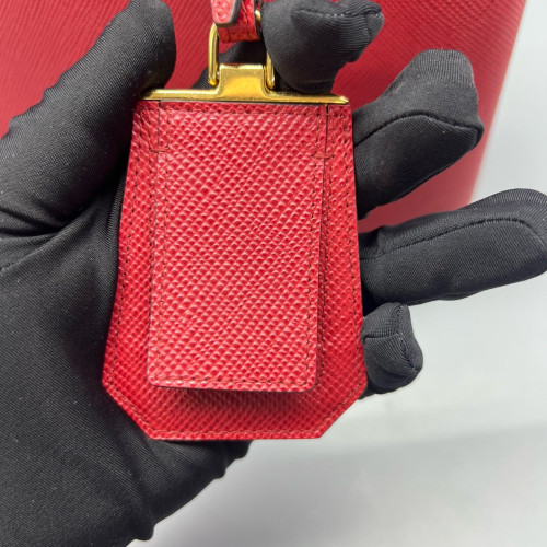 Prada Medium Double Bag Saffiano Calfskin Red