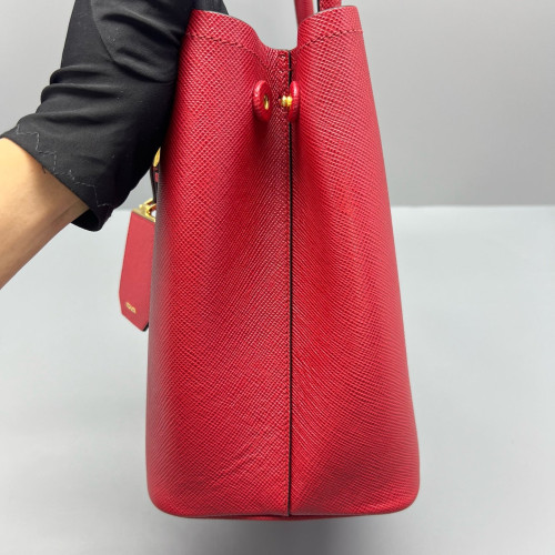 Prada Medium Double Bag Saffiano Calfskin Red