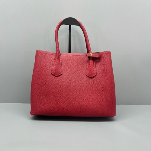 Prada Medium Double Bag Saffiano Calfskin Red