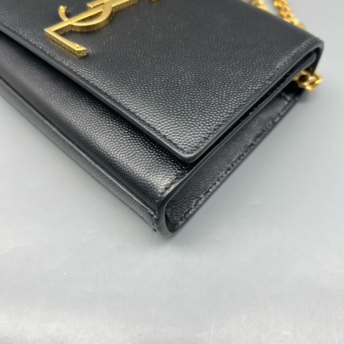 Yves Saint Laurent Mini Kate Grained Calfskin Black