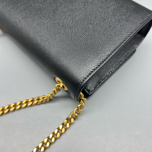 Yves Saint Laurent Mini Kate Grained Calfskin Black