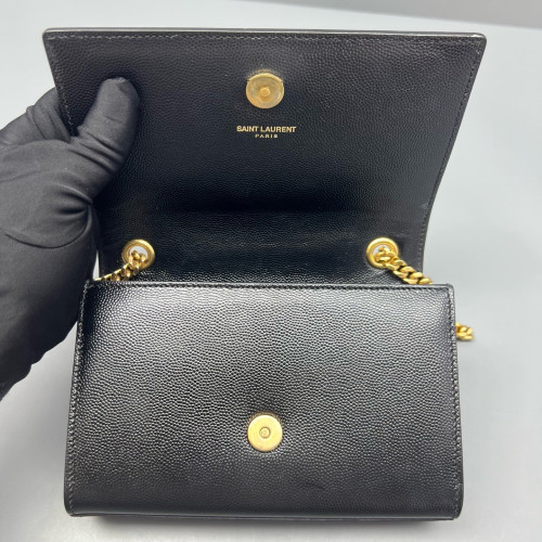 Yves Saint Laurent Mini Kate Grained Calfskin Black