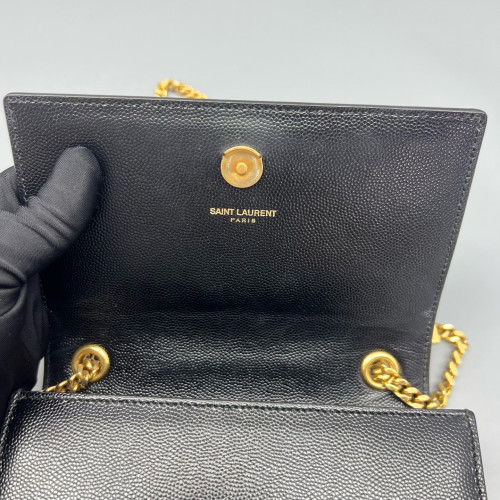 Yves Saint Laurent Mini Kate Grained Calfskin Black