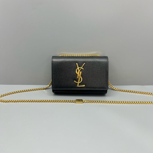 Yves Saint Laurent Mini Kate Grained Calfskin Black