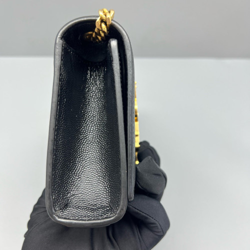 Yves Saint Laurent Mini Kate Grained Calfskin Black