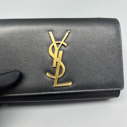 Yves Saint Laurent Mini Kate Grained Calfskin Black