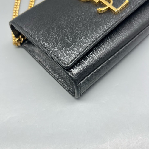 Yves Saint Laurent Mini Kate Grained Calfskin Black