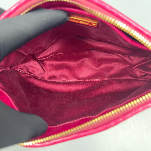 Miu Miu Crossbody Bag Crumpled Lambskin Fuchsia