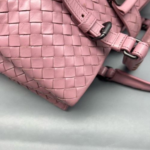 Bottega Veneta Small Roma Tote Bag Calfskin Intrecciato Pale Orchid