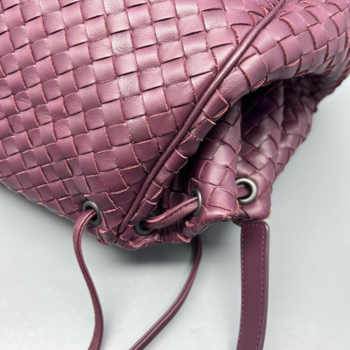 Bottega Veneta Shoulder Bag Calfskin Intrecciato Plum Purple