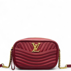 Louis Vuitton New Wave Camera Bag Calfskin Red