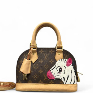 Louis Vuitton Alma BB Monogram Brown White Pink