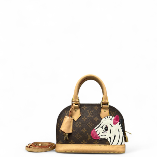 Louis Vuitton Alma BB Monogram Brown White Pink