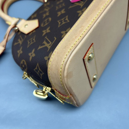 Louis Vuitton Alma BB Monogram Brown White Pink