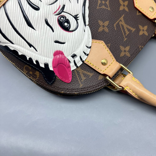 Louis Vuitton Alma BB Monogram Brown White Pink