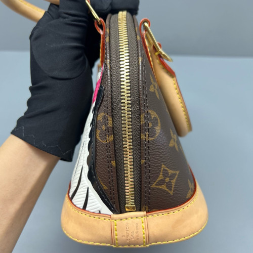 Louis Vuitton Alma BB Monogram Brown White Pink