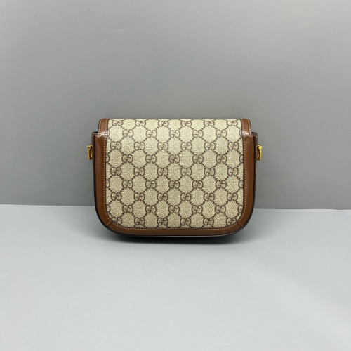 Gucci Mini Horsebit 1955 GG Supreme Monogram Tan Beige