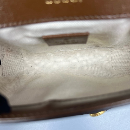 Gucci Mini Horsebit 1955 GG Supreme Monogram Tan Beige