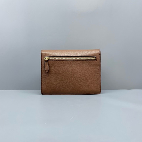 Burberry Small Macken Crossbody Bag Calfskin House Check Brown Beige Black