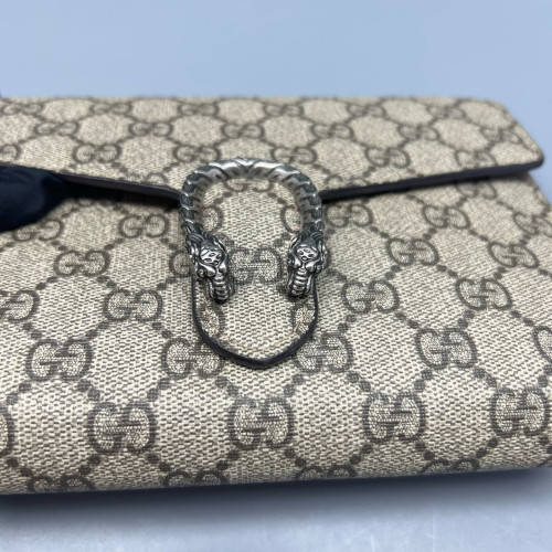 Gucci Mini Dionysus Chain Wallet GG Monogram Beige Brown Gucci Mini Dionysus Chain Wallet GG Monogram Beige Brown