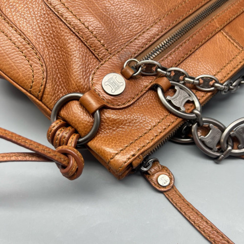 Celine Handbag Calfskin Brown