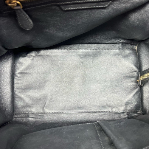 Celine Medium Luggage Phantom Canvas Calfskin Black White Grey