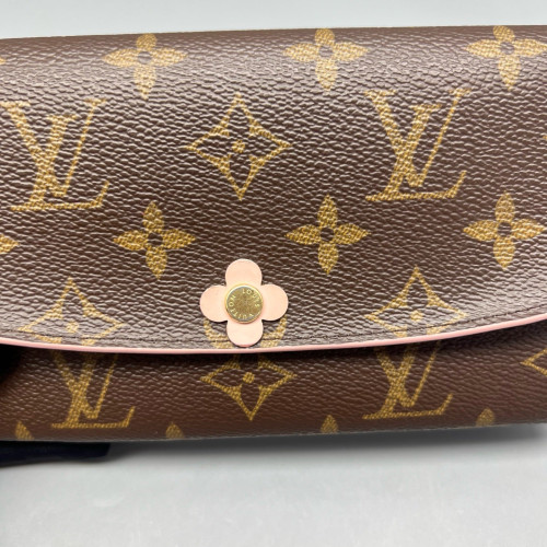 Louis Vuitton Emilie Wallet Monogram Brown Pink