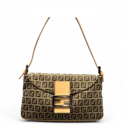 Fendi Medium Baguette FF Brown Beige