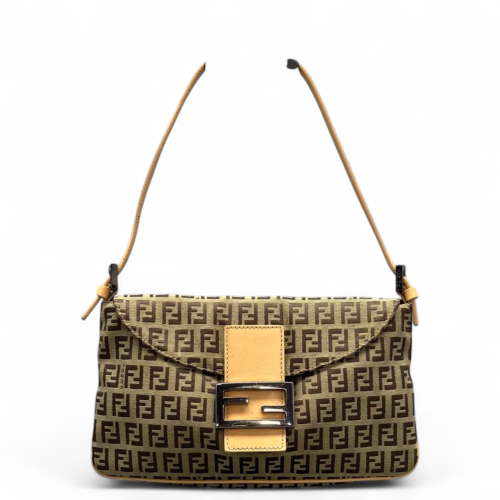 Fendi Medium Baguette FF Brown Beige