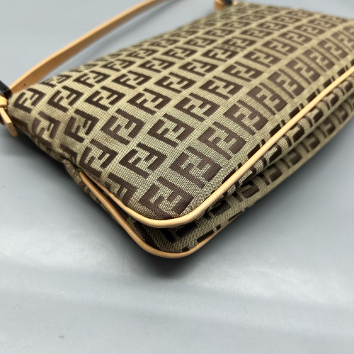 Fendi Medium Baguette FF Brown Beige