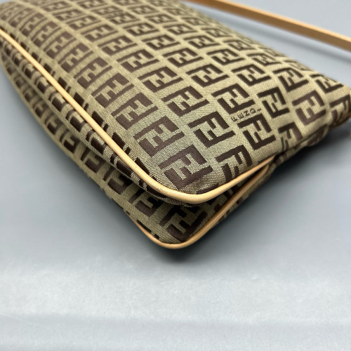 Fendi Medium Baguette FF Brown Beige