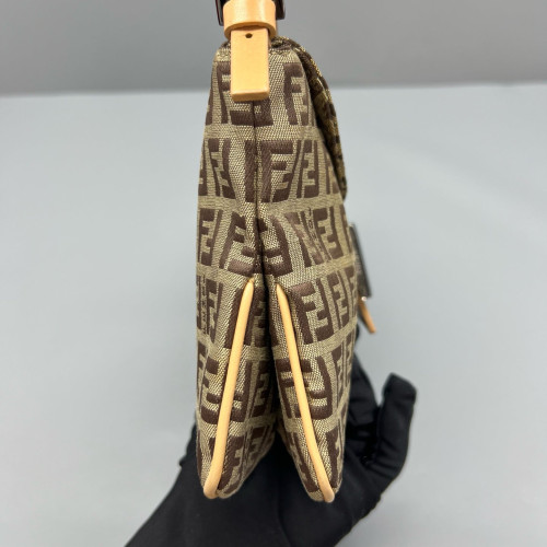 Fendi Medium Baguette FF Brown Beige