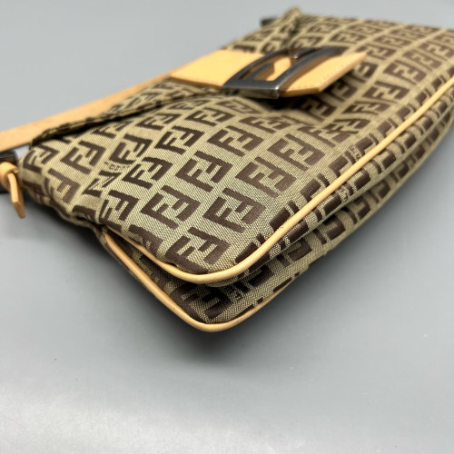 Fendi Medium Baguette FF Brown Beige