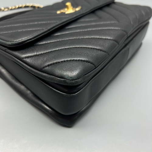 Chanel Quilted Small Trendy CC Handle Flap Calfskin Black Chanel Quilted Small Trendy CC Handle Flap Calfskin Black
