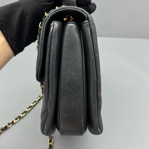 Chanel Quilted Small Trendy CC Handle Flap Calfskin Black Chanel Quilted Small Trendy CC Handle Flap Calfskin Black