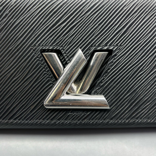 Louis Vuitton Twist Belt Chain Wallet Epi Black
