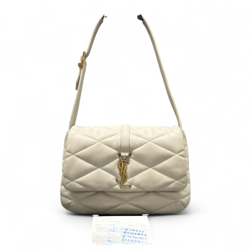 Yves Saint Laurent Hobo Calfskin White